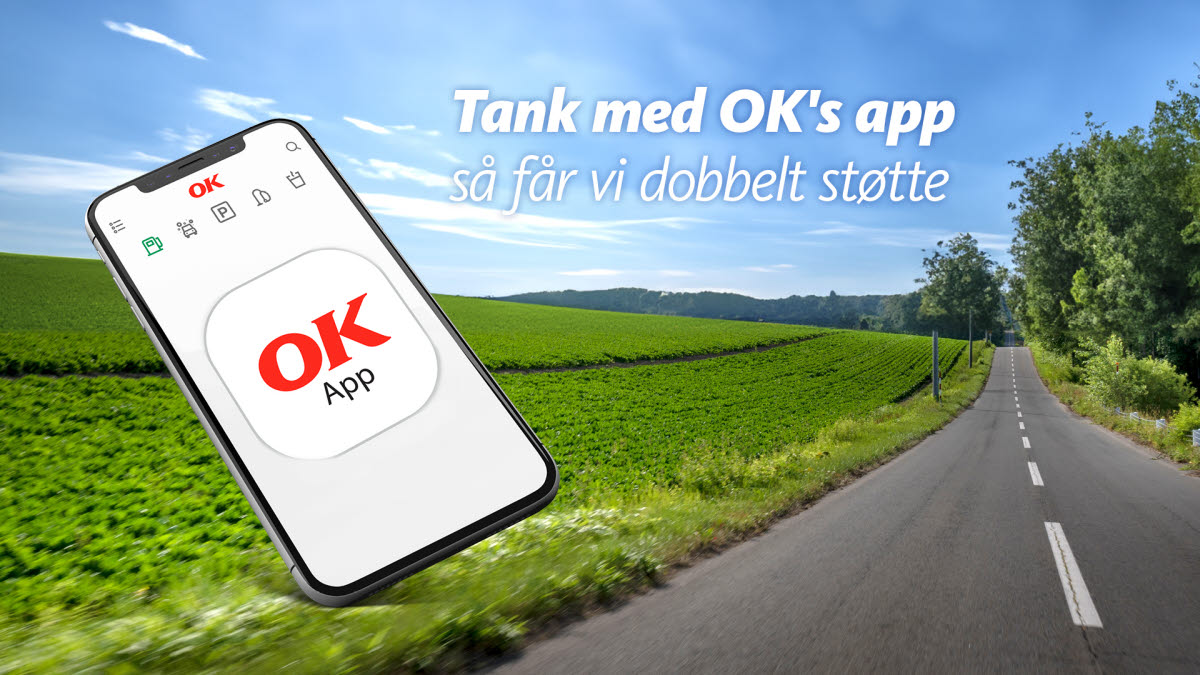 Tank med OK's app og få dobbelt støtte