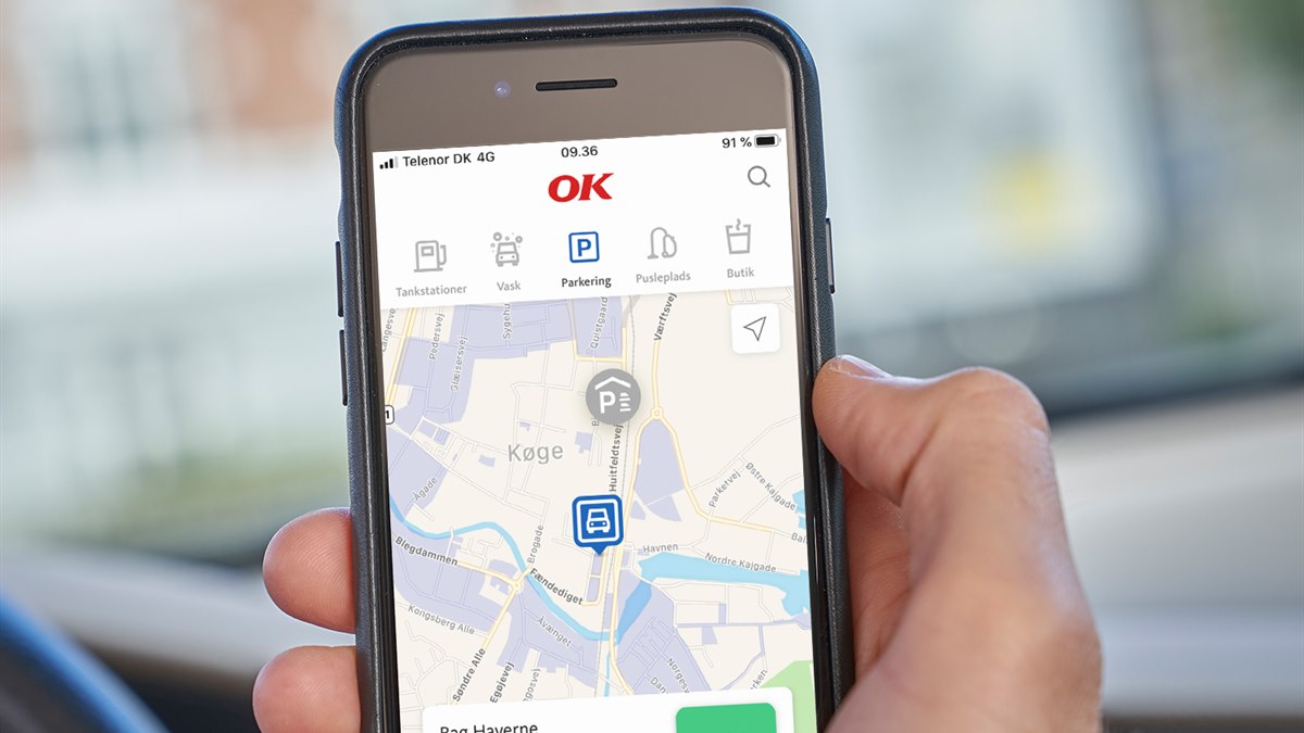 Parkering i Køge med OK-appen