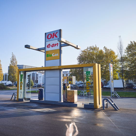 Biogas tankstation