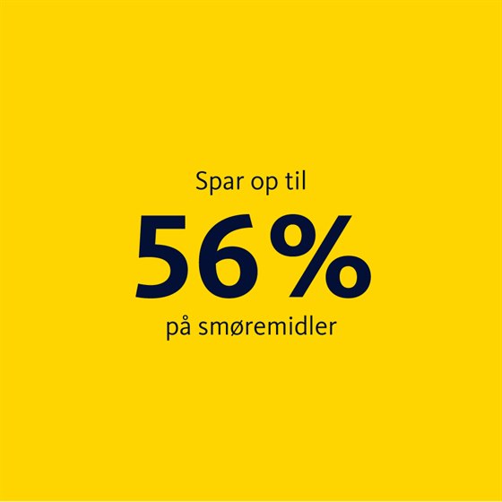 Spar op til 56 % på smøremidler