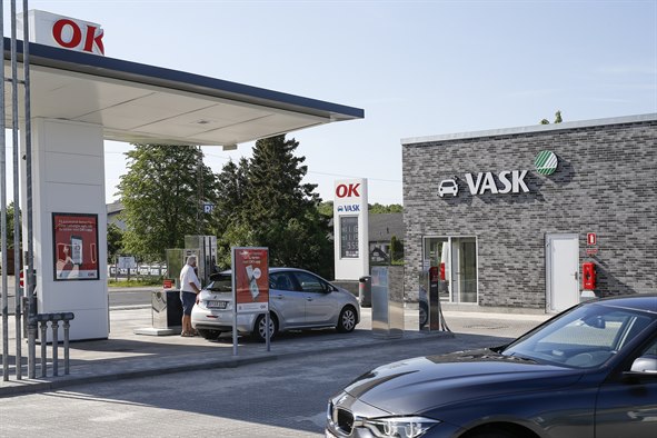 OK-tankstation og svanemærket vaskehal