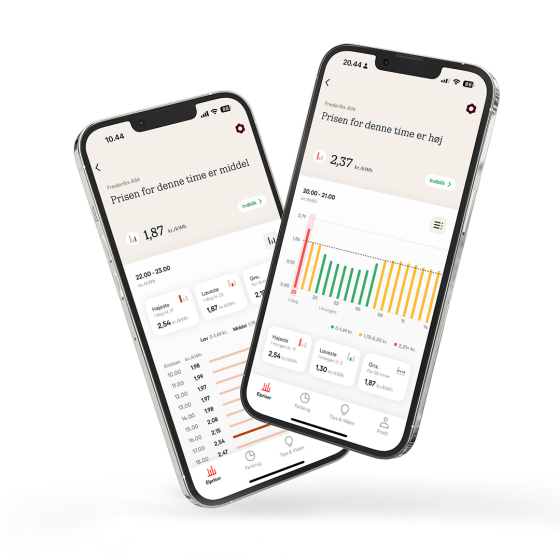 Se elpriser i OK Hjem-appen