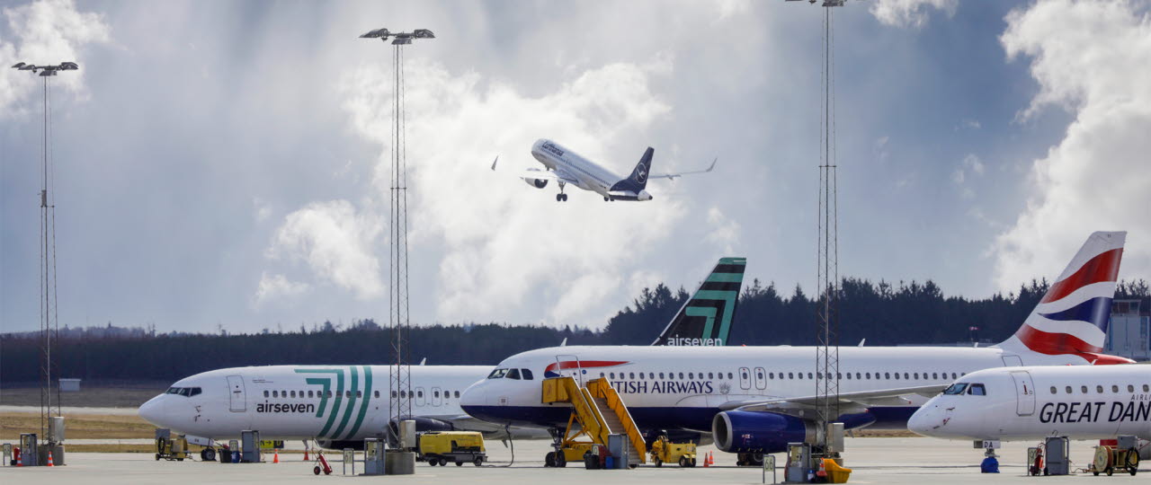 Flyvemaskiner i Billund Lufthavn