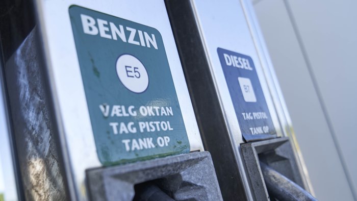 Tankpistoler for E5-benzin og B7-diesel