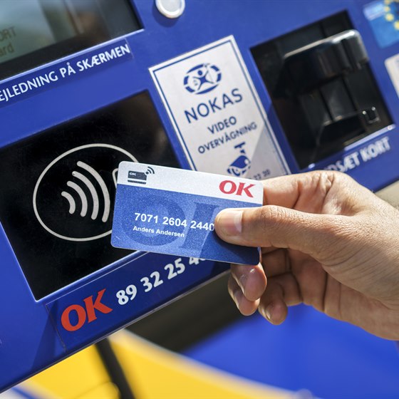 OK Truckkort ved Truckstation betalingsautomat