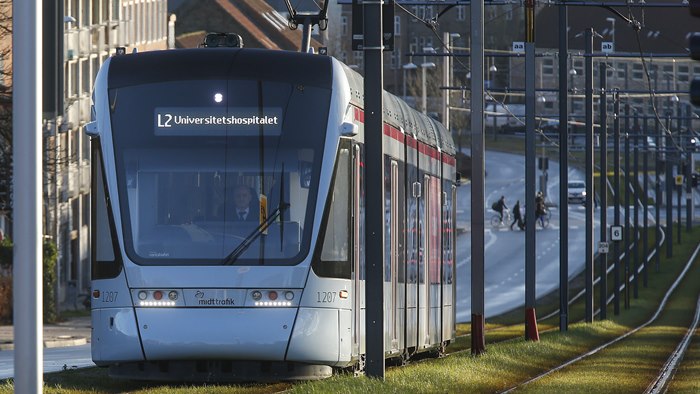 Letbane-tog på vej i Aarhus