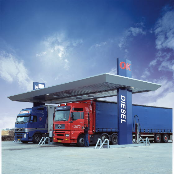 Tank med OK Truck Diesel-kort