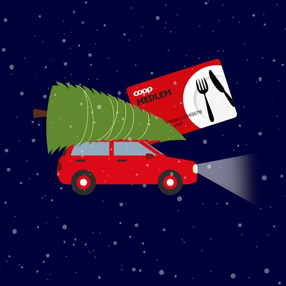 Coop-bonus grafik med juletema