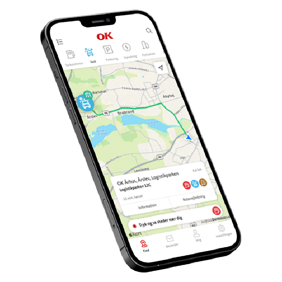 Find ved til vaskehallen med OK's app