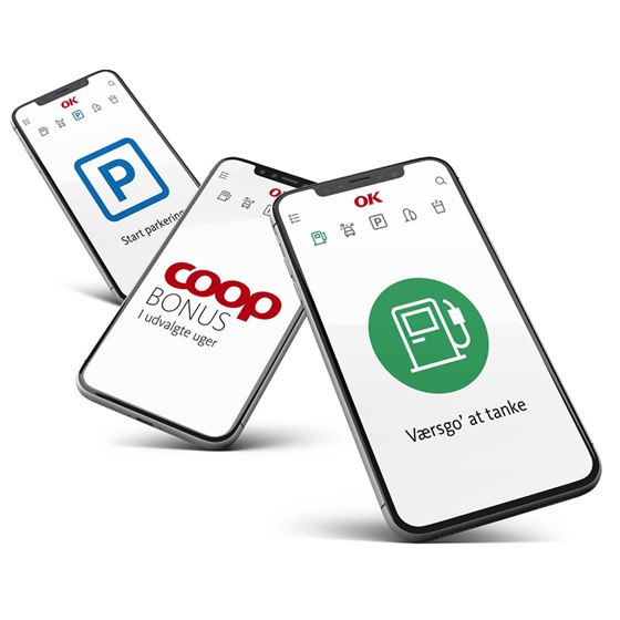 Tank, vask og parkér med OK's app