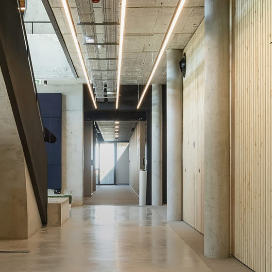 Moderne bygning indefra