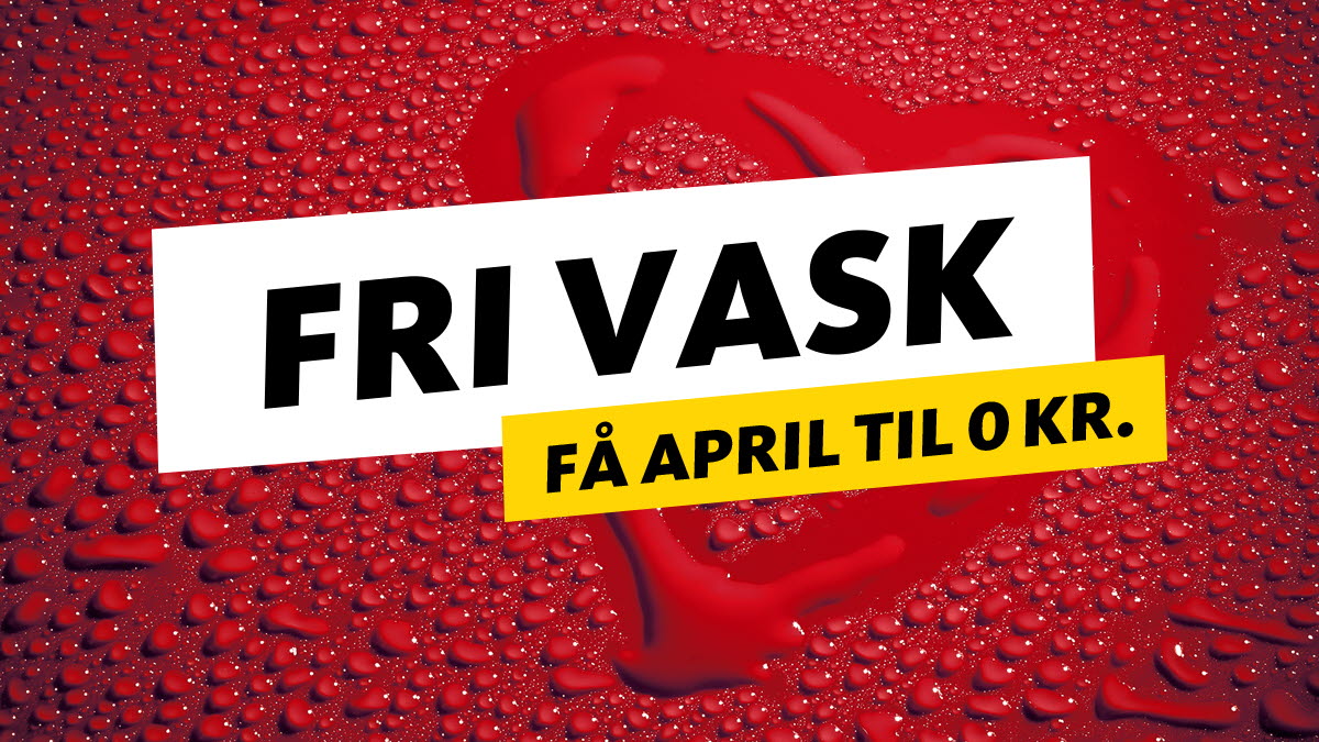 Få OK Fri Vask - april måned til 0 kr.