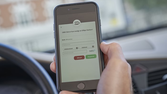 Tilføj Dankort som betalingsmiddel i OK's app