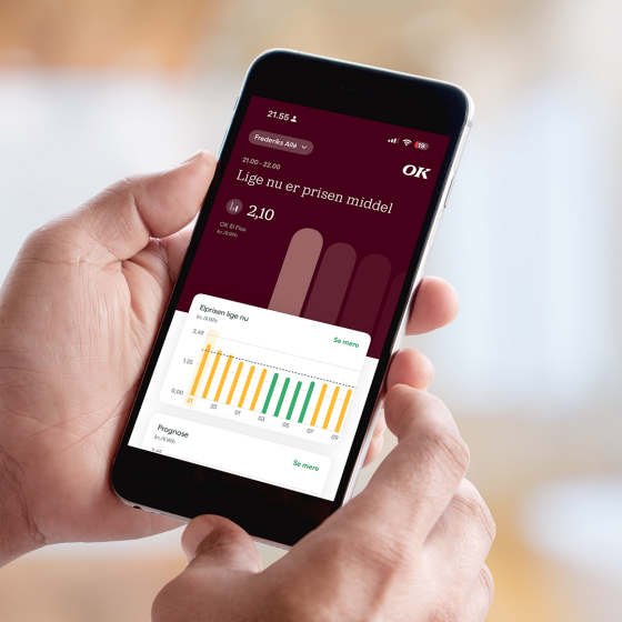 OK Hjem-appen viser middel elpris
