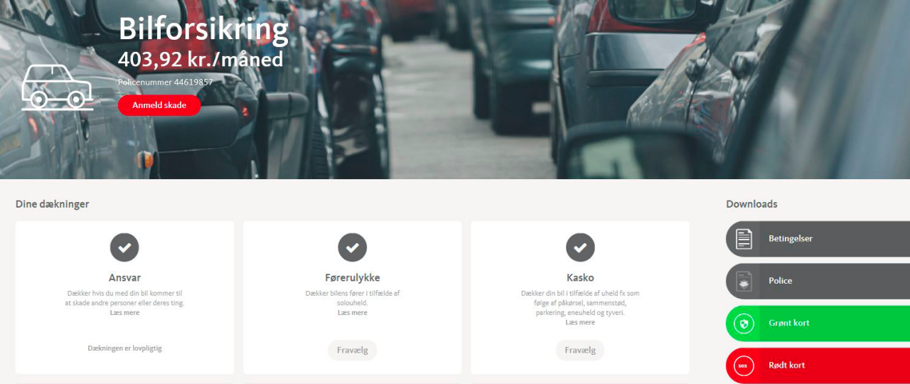 Få overblik over dine forsikringer på Mine Forsikringer