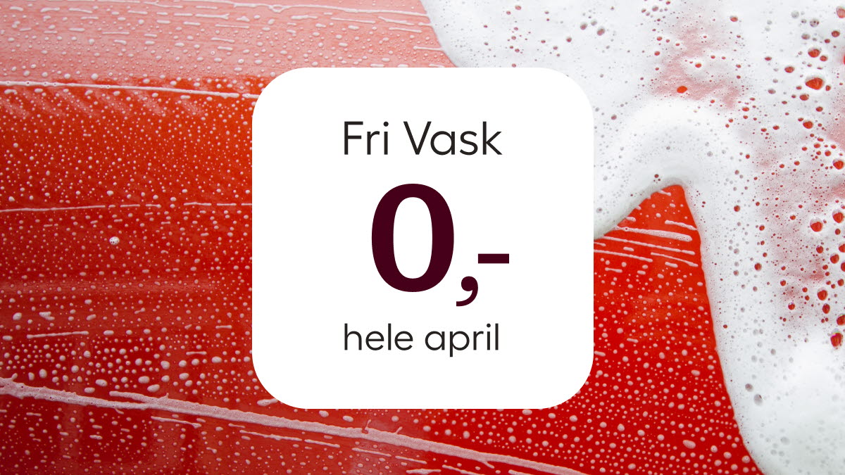 OK Fri Vask - april til 0 kr.
