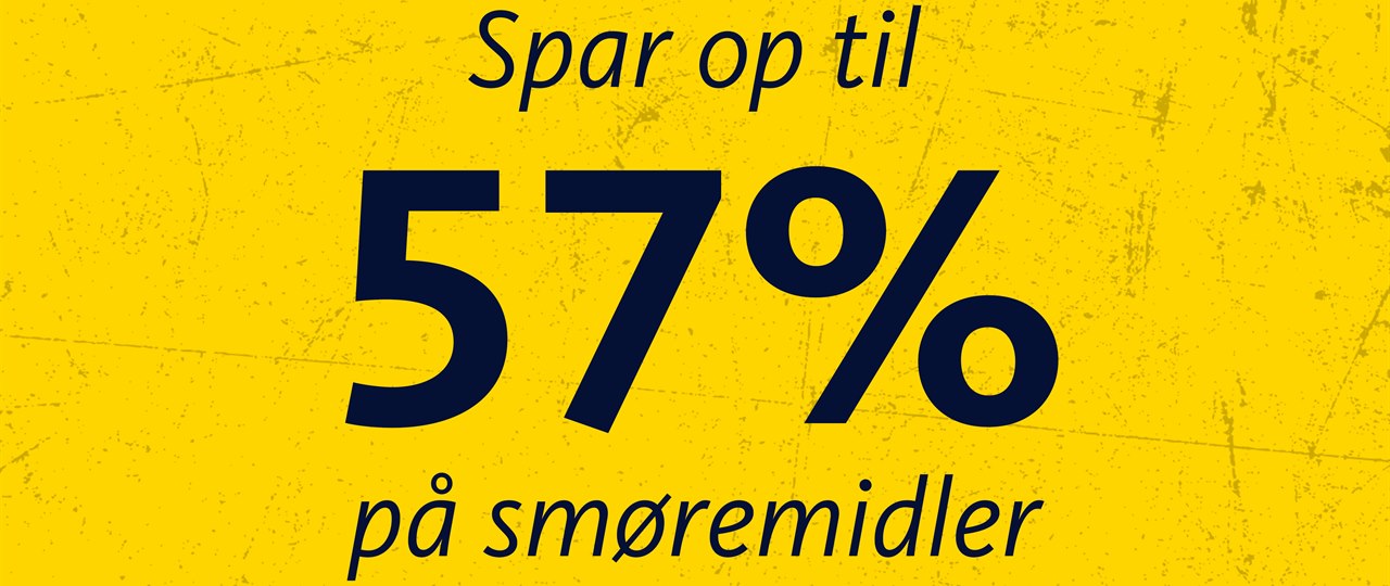Spar op til 57 % på smøremidler