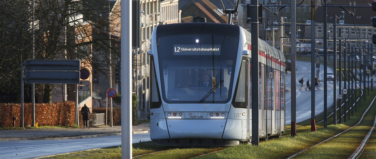 Letbane-tog på vej i Aarhus