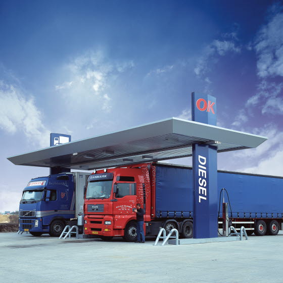 Tank med OK Truck Diesel-kort