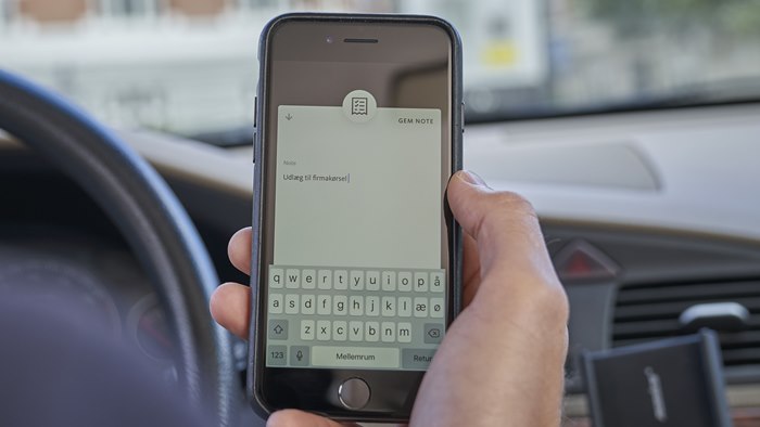 Tilføj en note til din kvittering i OK's app