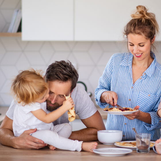 Familie i køkken - elkampagne