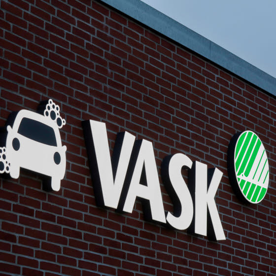 OK vask skilt på vaskehal