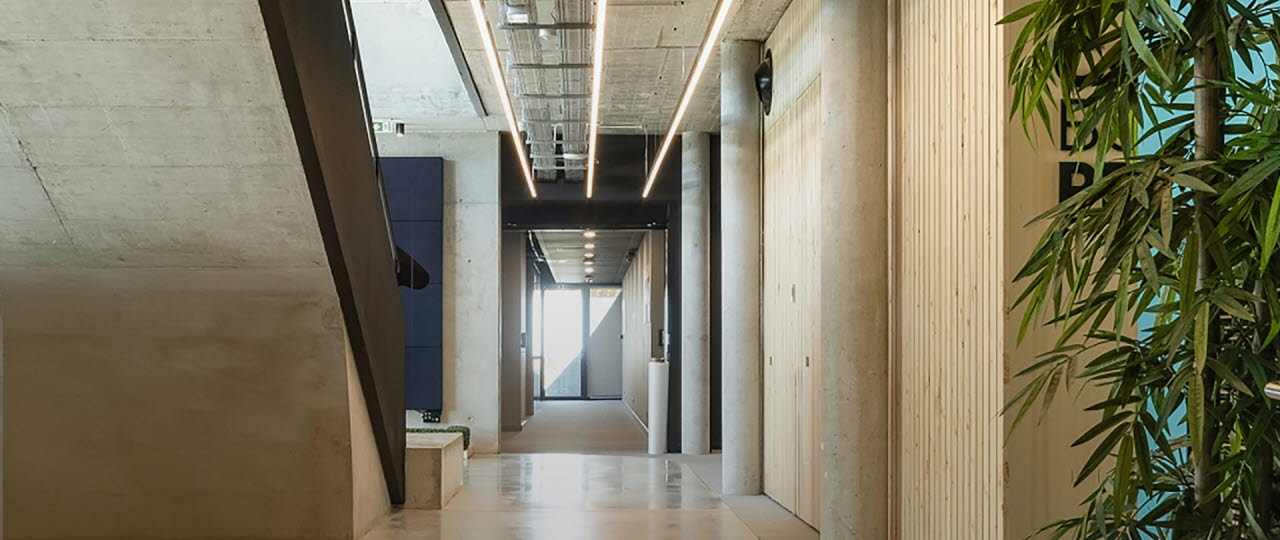 Moderne bygning indefra