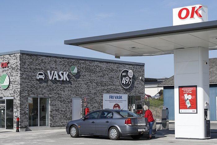 OK-tankstation og svanemærket vaskehal