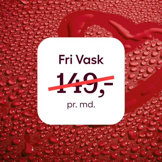 Få fri vask til 0 kr.