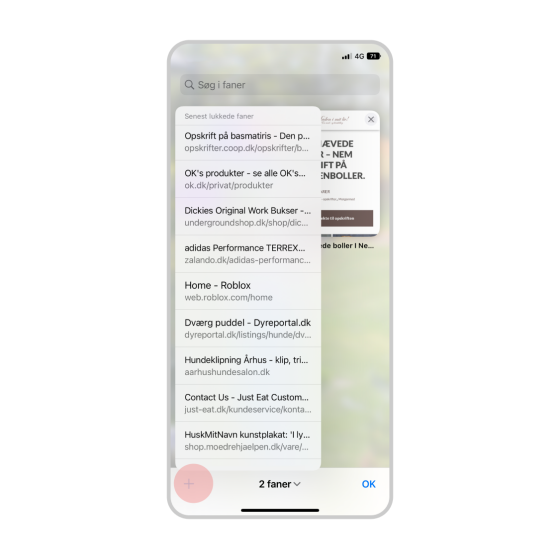Genfind faner på din mobiltelefon